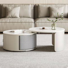 Sintered Stone Top Coffee Table with Footstool