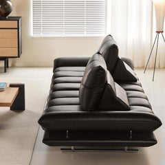 Living Room Double Sided Sofa with Leather Upholstery