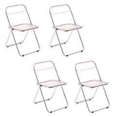 Scandinavian Style Silver Metal Leg Plastic & Acrylic Side Chair Dining Chairs