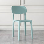Stackable Nordic acrylic dining chair with backrest and acrylic legs