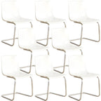 Scandinavian style plastic and acrylic non-upholstered side dining chair