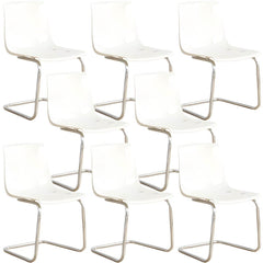 Scandinavian Style Non-Upholstered Side Chair in Plastic & Acrylic Dining Chairs