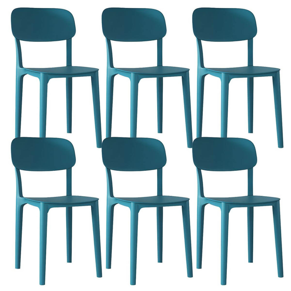 Stackable Nordic acrylic dining chair with backrest and acrylic legs