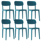 Stackable Nordic acrylic dining chair with backrest and acrylic legs