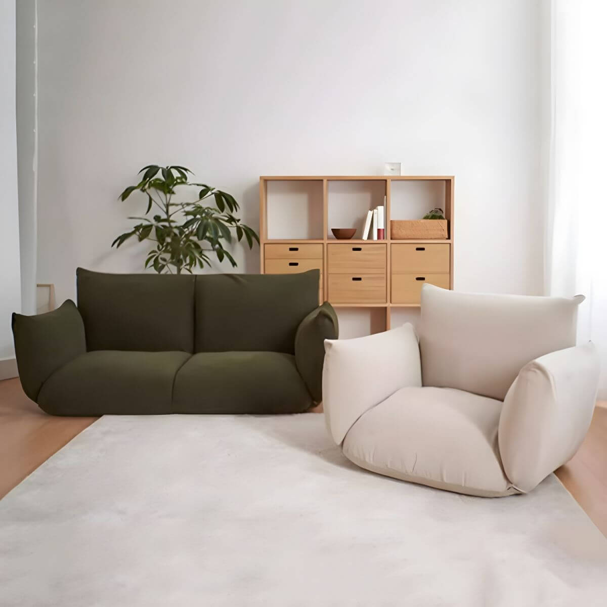 Modern polyester fiber sofa with foam seat and removable slipcover for stylish comfort main product image メイン画像