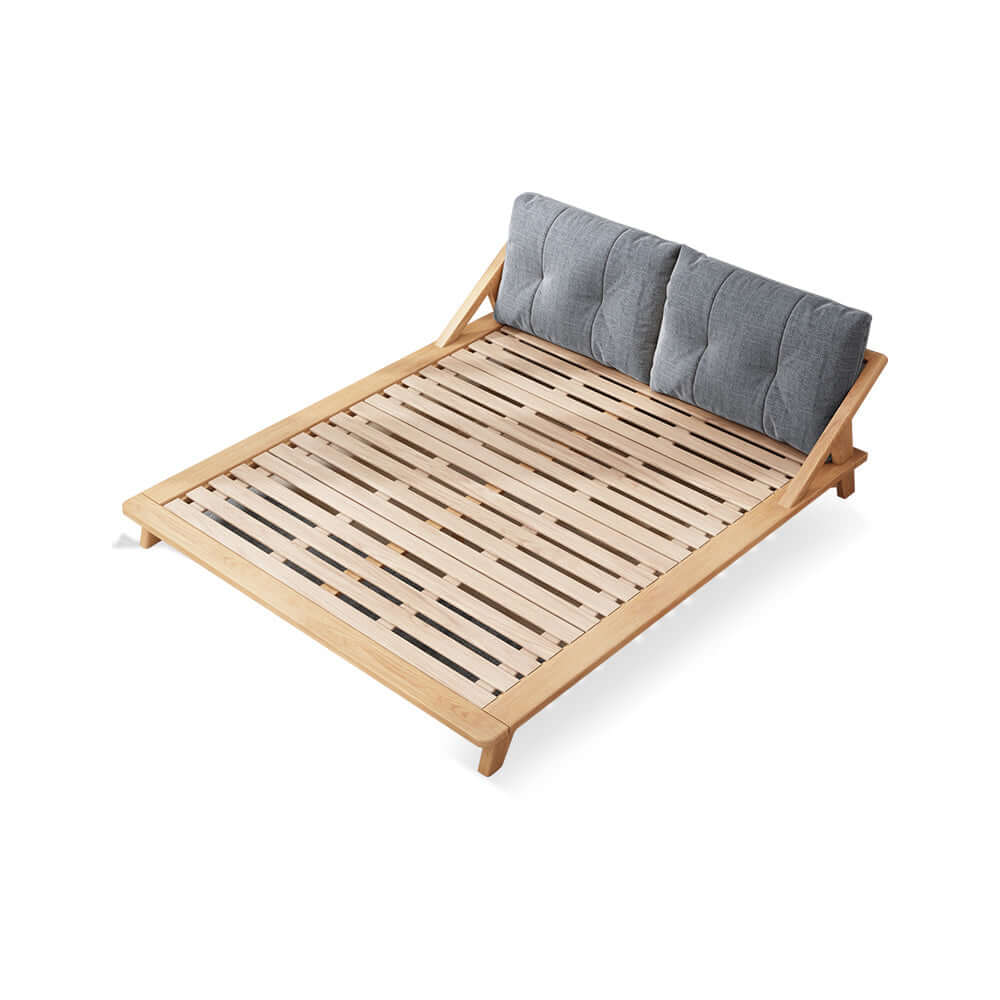 Double bed made of solid wood with tatami design for a natural and sturdy sleeping experience