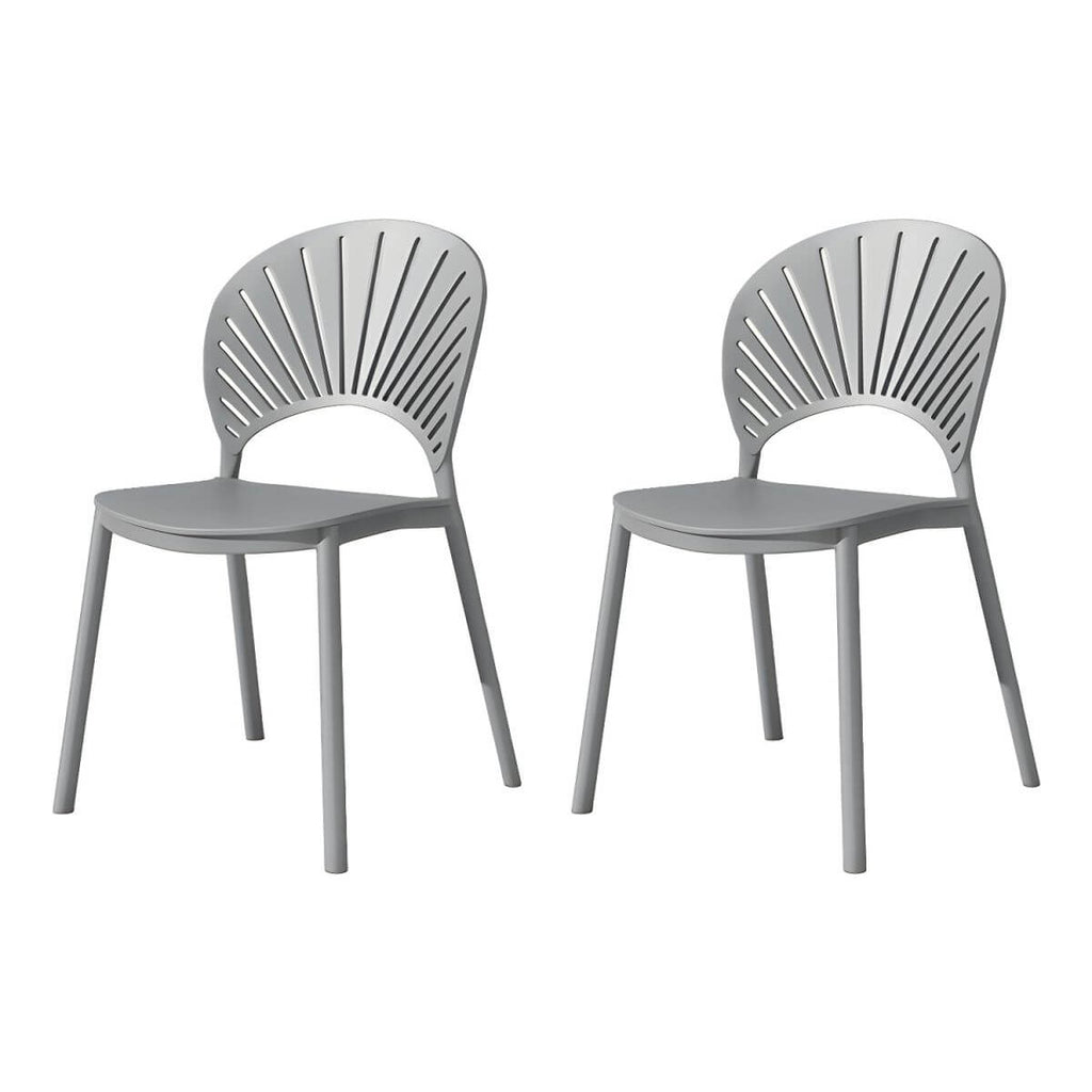 Scandinavian style plastic and acrylic side chair with low back for kitchen and dining