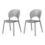 Scandinavian style plastic and acrylic side chair with low back for kitchen and dining