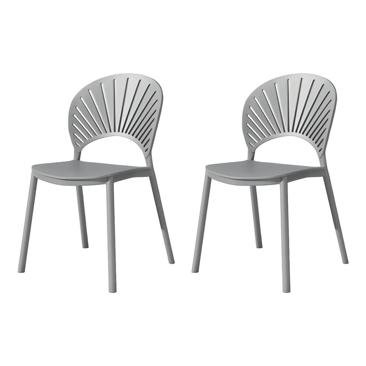 Scandinavian style plastic and acrylic side chair with low back for kitchen and dining