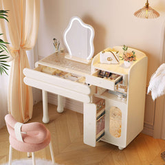 Modern Stretchable Makeup Vanity Dressing Table White