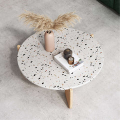 Modern Creative Terrazzo End Table Coffee Side Table Set