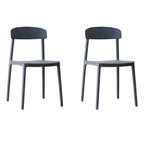 Scandinavian style low back kitchen and dining chair made of plastic and acrylic