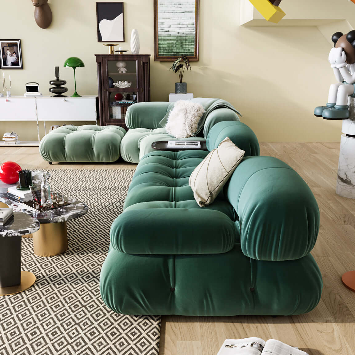 Modern modular sectional sofa featuring luxury design and customizable fabric options