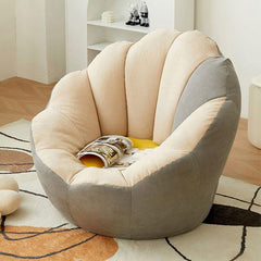 Minimalist Solid Color Lemon Color Cotton Blend Papasan Chair with Slipcover and Sewn Pillow Back Accent Chairs