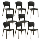 Stackable Scandinavian style plastic and acrylic side chair for dining room