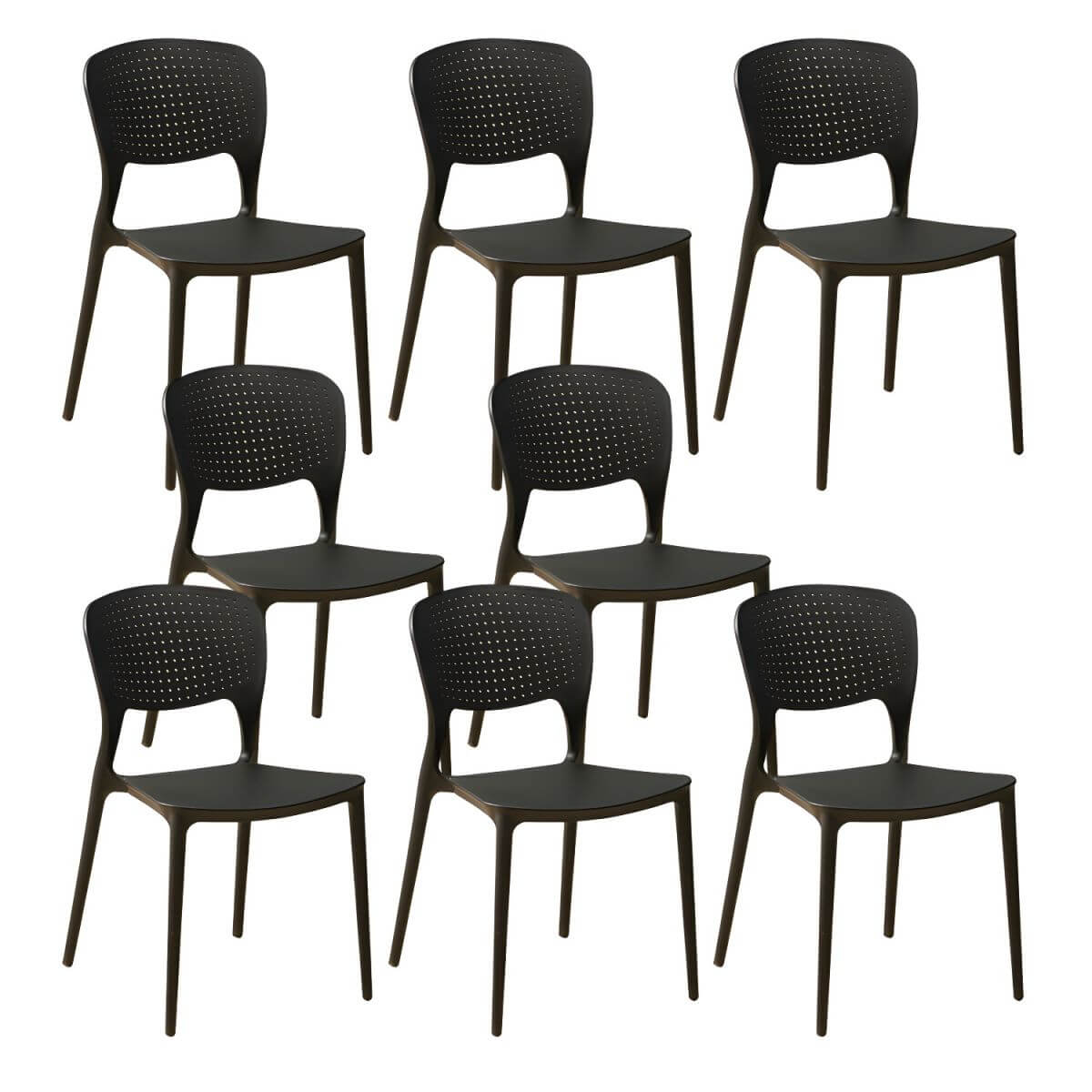 Stackable Scandinavian style plastic and acrylic side chair for dining room