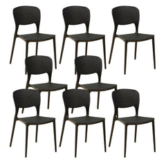 Modern Scandinavian Style Stackable Plastic & Acrylic Side Chair Dining Chairs