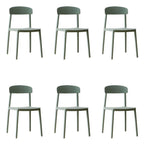 Scandinavian style low back kitchen and dining chair made of plastic and acrylic