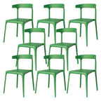 Stackable Nordic acrylic dining chair with backrest and acrylic legs