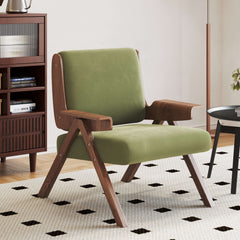 Fauteuil d'accent moderne blanc avec rayures noires