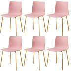 Modern plastic and acrylic side chair with metal legs, ideal for kitchen and dining rooms