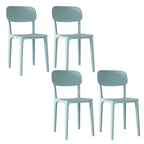 Stackable Nordic acrylic dining chair with backrest and acrylic legs