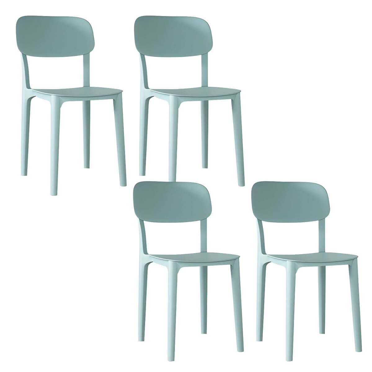 Stackable Nordic acrylic dining chair with backrest and acrylic legs