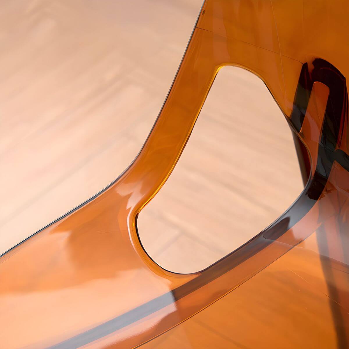 Armless acrylic side Parsons dining chair for indoor home use