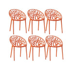 Scandinavian style sloped arm chair made of plastic and acrylic, ideal for kitchen and dining areas