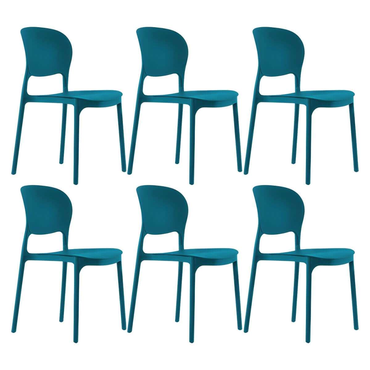 Stackable modern side chair with low back made of plastic and acrylic, perfect for contemporary dining