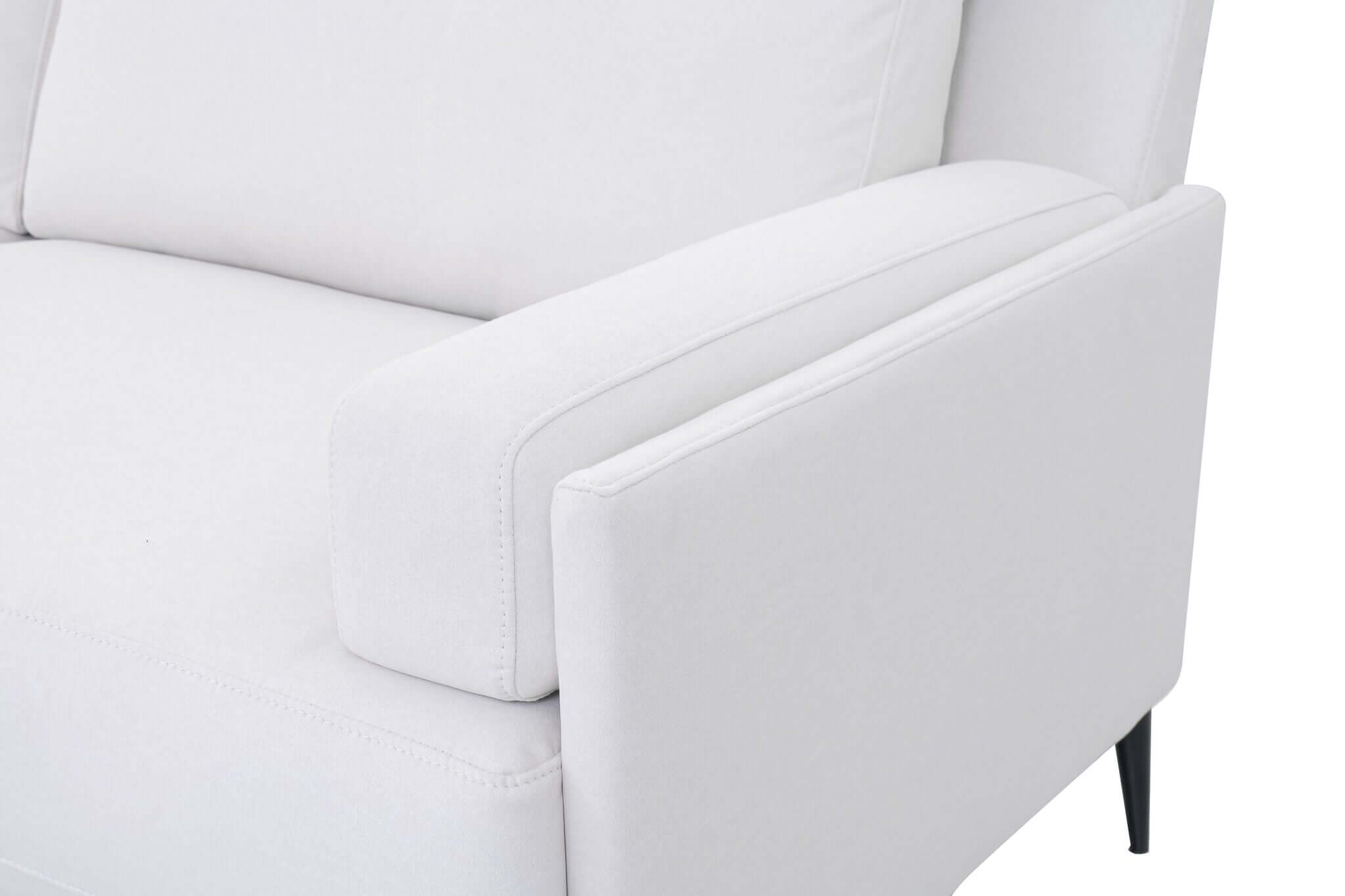 elegant white sofa aaron