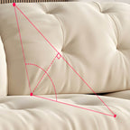 Beige polyester blend sofa with tufted back and pillow top arms, modern and comfortable seating