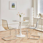 Scandinavian style plastic and acrylic non-upholstered side dining chair main product image