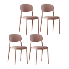 Plastic Scandinavian Living Room Side Chair Matte Finish Open Back Dining Chair Dining Chairs