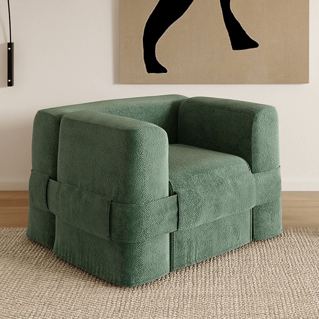 Luxurious Modern Minimalist Sofa Set with Ergonomic Armrests and High-Quality Velvet Fabric