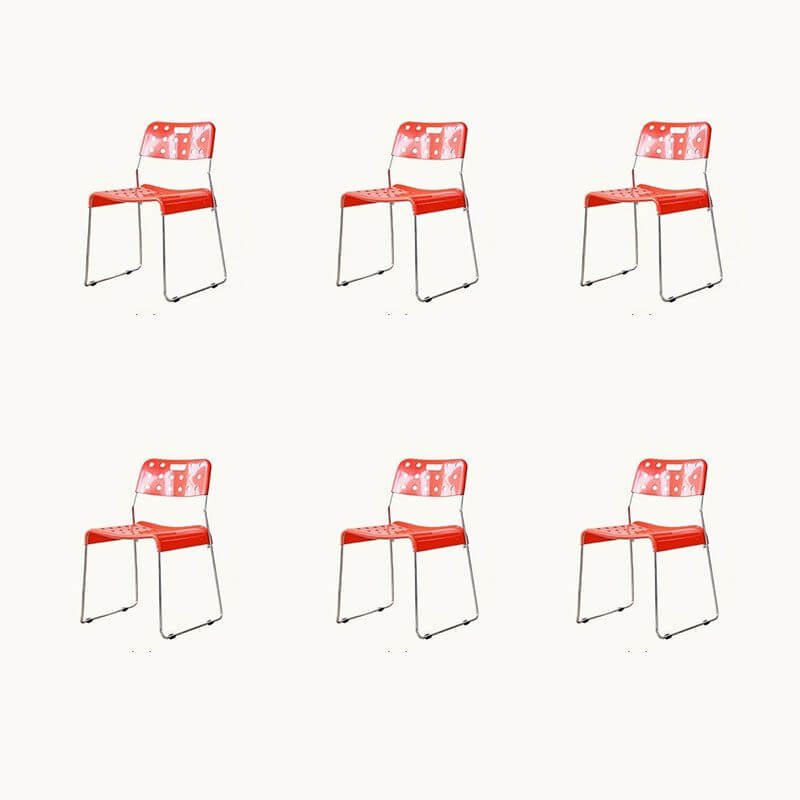 Stackable plastic and acrylic side chair for modern garden and dining use