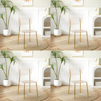 Transparent acrylic dining chair with modern design, perfect for living room and kitchen seating