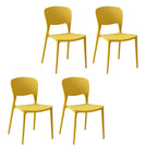 Stackable Scandinavian style plastic and acrylic side chair for dining room