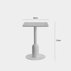 Round terrazzo table ideal for dining or office use with versatile design