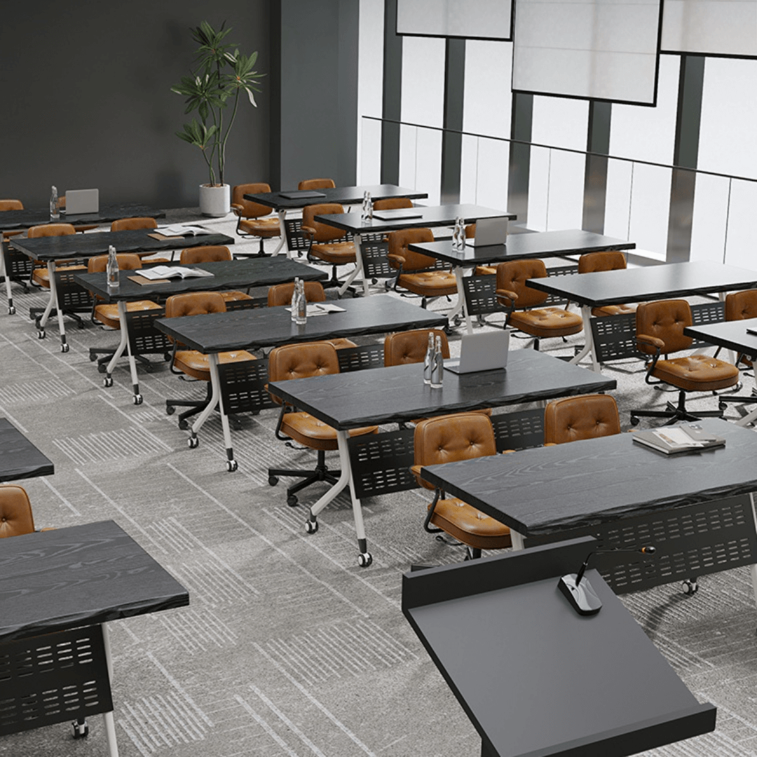 Foldable minimalist conference table perfect for business meetings and training sessions