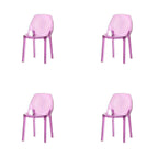 Armless acrylic side Parsons dining chair for indoor home use