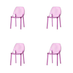 Home Indoor Armless Dining Chairs Acrylic Side Parsons Chair Dining Chairs