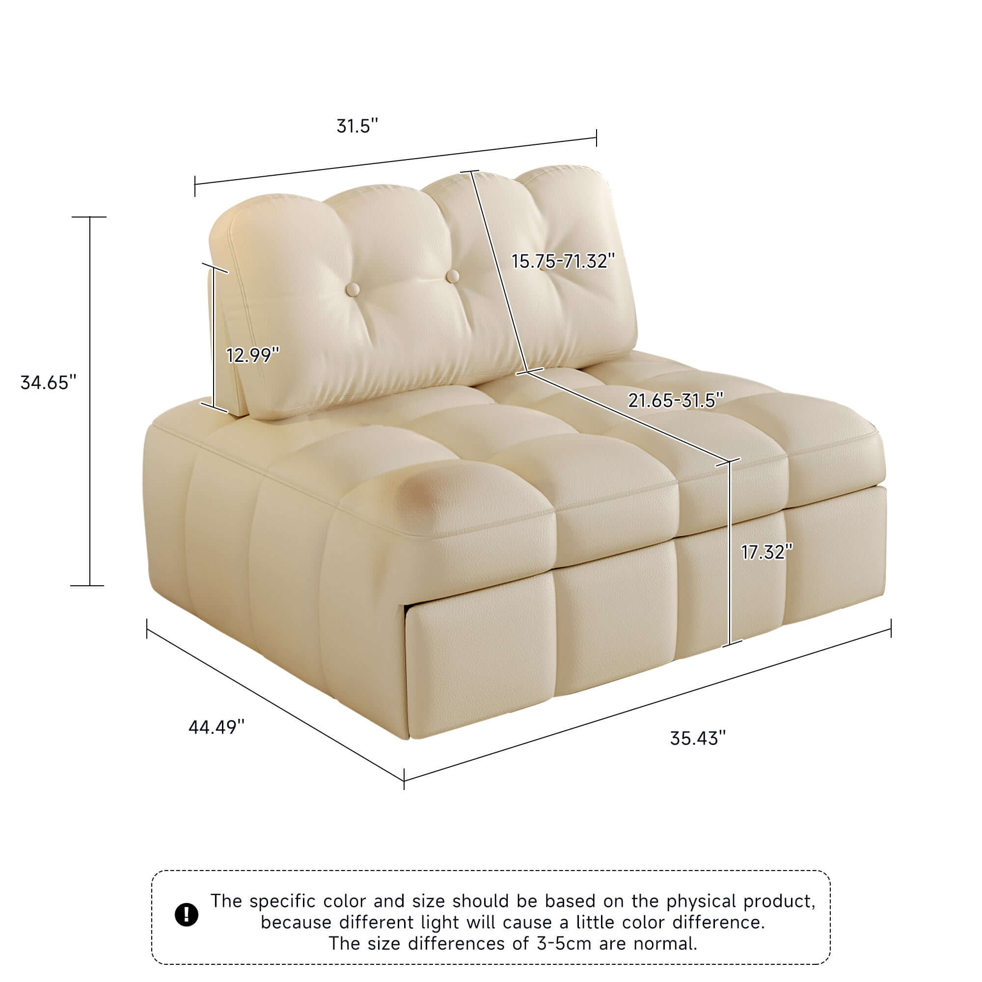 Modern convertible sofa bed that easily switches between a comfortable couch and a bed