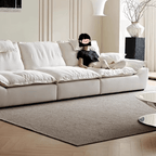 Ultra wide deep cream sailboat sofa with luxury modern minimalist design