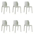 Stackable modern Scandinavian plastic and acrylic chair for kitchen and dining use