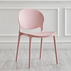 Modern Plastic Open Back Dining Side Chair 32"H Acrylic Dining Chair for Restaurant Dining Chairs