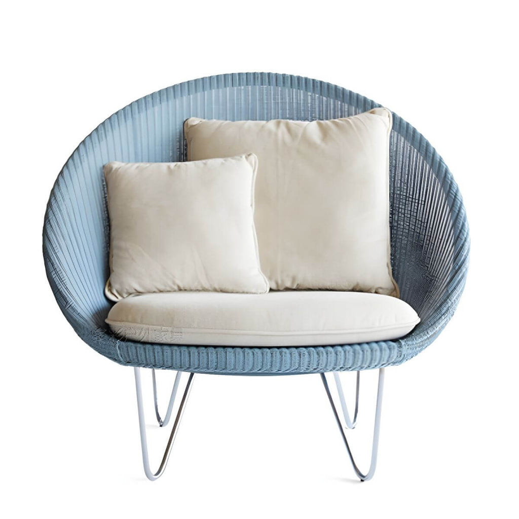Contemporary woven back papasan accent chair with dimensions 41.34 by 33.86 by 36.61 inches