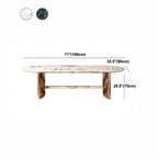 Oval marble dining table with traditional luxury design for home dining rooms