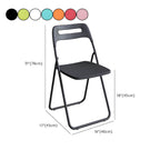 Modern collapsible open back side chair made of plastic and acrylic, ideal for kitchen and dining areas