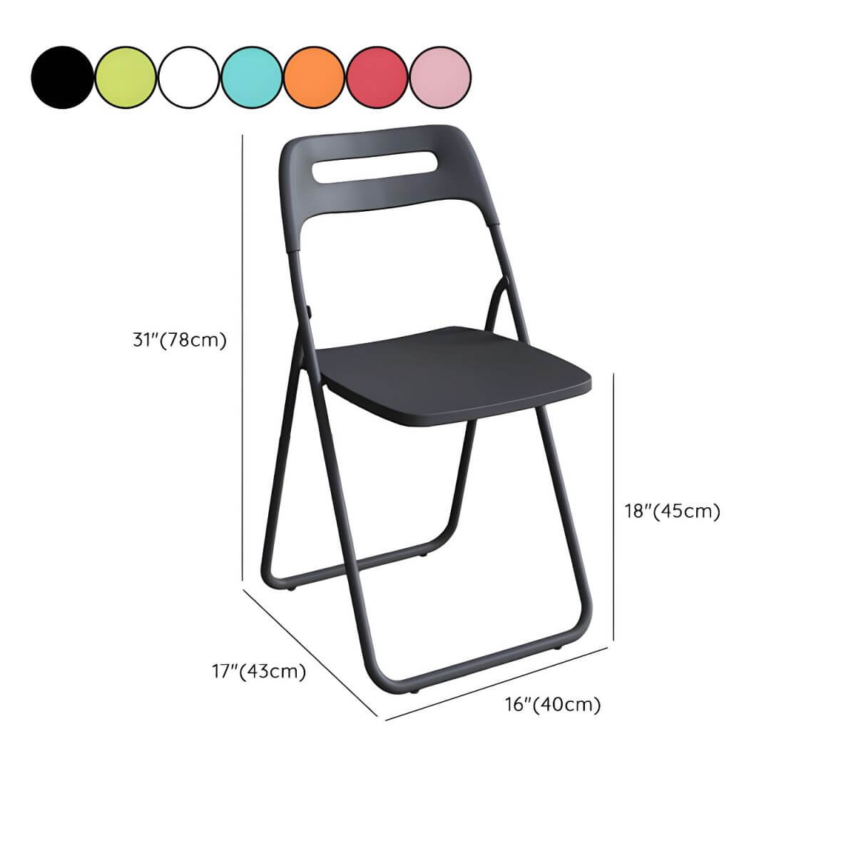 Modern collapsible open back side chair made of plastic and acrylic, ideal for kitchen and dining areas